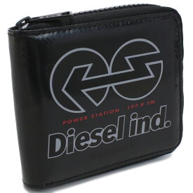 ディーゼル DIESEL 2つ折り財布 ブランド ラウンドファスナー ミニ財布 X08996 P4635 T8013 ブラック wallet-01 mini-01 父の日