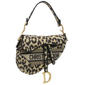 ディオール Christian Dior ハンドバッグ ブランド mizza サドルバッグ レオパード ロゴ M0446 CRHM 918 ベージュ系 マルチカラー bag-01