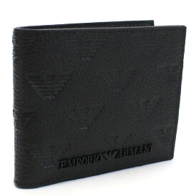 エンポリオアルマーニ EMPORIO ARMANI 2つ折り財布 ブランド ミニ財布 YEM122 Y142V 81072 BLACK ブラック wallet-01 mini-01 gsm-2 父の日 SS2406