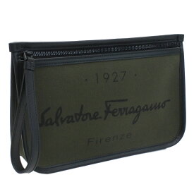 フェラガモ FERRAGAMO クラッチバッグ ブランド 24-0971 0760237　MUSCHINO グリーン系 seco-01 new-04