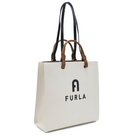 フルラ FURLA FURLA VARSITY トートバッグ ブランド WB00728 BX1230 1843S MARSHMALLOW+NERO ホワイト系 bag-01 new-01