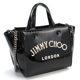 【均一セール】ジミーチュウ JIMMY CHOO トートバッグ ブランド　ショルダー 2way VARENNE TOTE BAG-S　BQI　BLACK-WHITE ブラック bag-01 fl01-sale