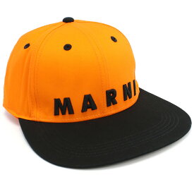 マルニ MARNI キッズ キャップ ブランド M01087 M00J2 0M429 オレンジ系 ブラック cap-01 sm-04 SS2406