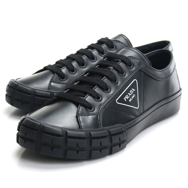 楽天市場 プラダ Prada メンズ スニーカー ローカット 2eg302 1 F0002 Nero ブラック Bos 08 Shoes 01 メンズ ブランド総合卸 ビッグヒット