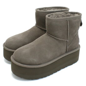 アグ UGG ムートンブーツ CLASSIC MINI PLATFORM クラシック ミニ プラットフォーム 1134991　SKP グレー系　shoes-01 win-03w