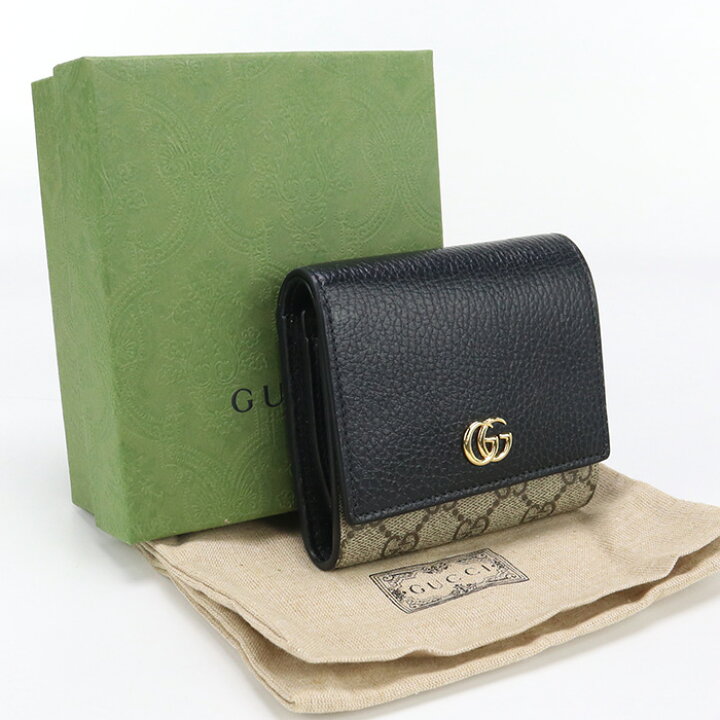 楽天市場】【中古・未使用】GUCCI グッチ 二折財布 598587 バイカラー  