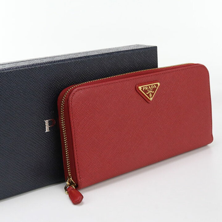 楽天市場】【中古良品】PRADA プラダ 長財布ラウンドファスナー 1ML506  