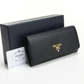 【中古・未使用】プラダ(PRADA) サフィアーノトライアングル財布 二折り財布 ブランド レザー 1MH132 QHH F0002 ブラック【ランク：S】 us-1 レディース