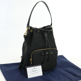 【中古良品】プラダ(PRADA) 2WAY巾着型ショルダー ブランド ハンドバッグ 1BH097 UCW F0002 【ランク：A】 us-2 レディース