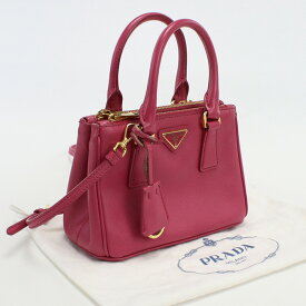 【中古】プラダ(PRADA) ガレリア 2WAYトートバッグ サフィアーノ 1BH907 NZV F0029 ピンク系　【ランク：AB】 us-2 2WAY ショルダー レディース