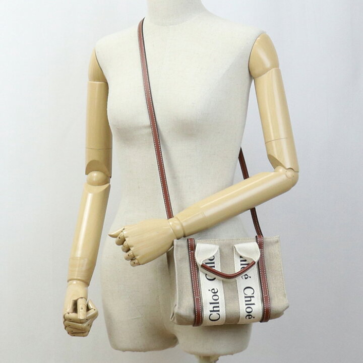 楽天市場】【中古美品】クロエ(CHLOE) ウッディ ミニ トートバッグ 