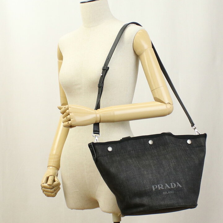 楽天市場】【中古良品】プラダ(PRADA) 2WAYトートバッグ デニム 1BG244 