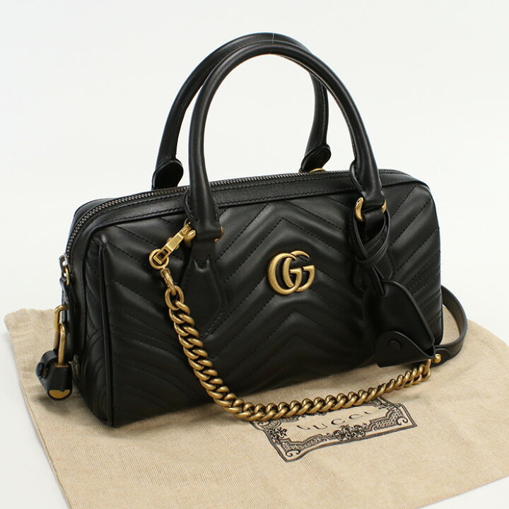 楽天市場】【中古美品】グッチ(GUCCI) GGマーモント 2WAYハンドバッグ 