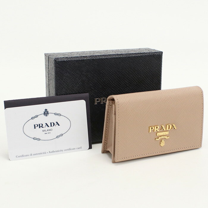 【中古・未使用】プラダ(PRADA)  サフィアーノレザー 名刺入れ レザー 1MC122 ﾋﾟﾝｸ系【ランク：S】 us-1   ﾚﾃﾞｨｰｽ