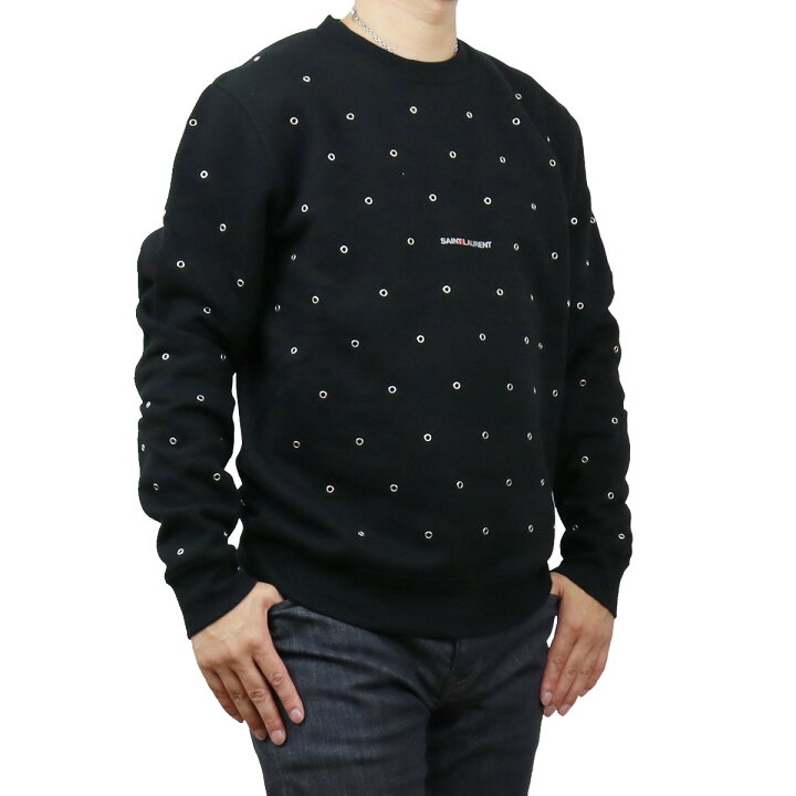 楽天市場 サンローラン Saint Laurent メンズ トレーナー スウェット パンチング Ybqz2 1032 ブラック メンズ Bos 14 Apparel 01 Big 01 ブランド総合卸 ビッグヒット