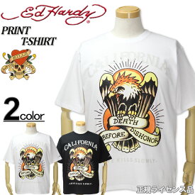 大きいサイズ メンズ Ed Hardy エドハーディー 半袖Tシャツ イーグル 3L 4L 5L 【セール品のため返品交換不可】