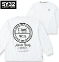 大きいサイズ メンズ SY32 by SWEET YEARS サークルロゴ 長袖 Tシャツ ホワイト 3L 4L 5L 6L 送料無料
