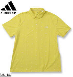 大きいサイズ メンズ adidas golf アディダスゴルフ モノグラム 半袖シャツ ピュアサルファ 3XL 4XL 5XL 送料無料