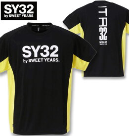 大きいサイズ メンズ SY32 by SWEET YEARS アスレチックプラクティス半袖Tシャツ ブラック 3L 4L 5L 6L 送料無料