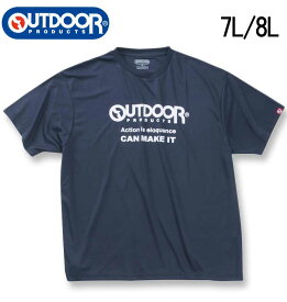 大きいサイズ メンズ OUTDOOR PRODUCTS DRYメッシュ 半袖 Tシャツ ネイビー 7L 8L