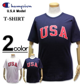 大きいサイズ メンズ Champion チャンピオン USAモデル プリント Tシャツ 半袖 XL 2XL 3XL【セール品のため返品交換不可】