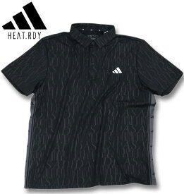 大きいサイズ メンズ adidas golf アディダスゴルフ HEAT.RDY デボスグラフィック 半袖シャツ ブラック 3XL 送料無料