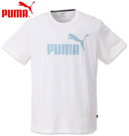 大きいサイズ メンズ PUMA(プーマ) エッセンシャルロゴ半袖Tシャツ プーマホワイト 2XL 3XL 4XL 5XL 6XL 送料無料