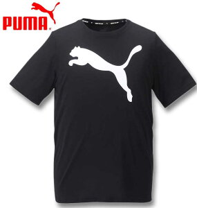 大きいサイズ メンズ PUMA プーマ アクティブビッグロゴ半袖Tシャツ プーマブラック 2XL 3XL 4XL 送料無料