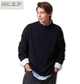 大きいサイズ メンズ Mc.S.P タートルネック 長袖Tシャツ ブラック 3L 4L 5L 6L 8L 送料無料