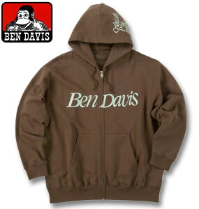�傫���T�C�Y �����Y BEN DAVIS �X�����g���S �t���W�b�v �p�[�J�[ �u���E�� 3L 4L 5L 6L ��������