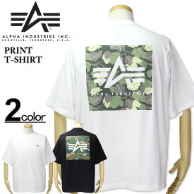 大きいサイズ メンズ ALPHA(アルファ) BOXプリント 半袖Tシャツ 3L 4L 5L