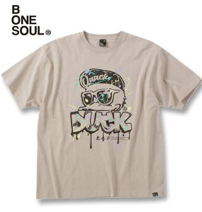�傫���T�C�Y �����Y b-one-soul DUCK DUDE �X�v���b�V�� ���� T�V���c �x�[�W�� 3L 4L 5L 6L ��������