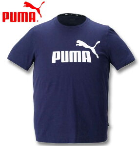 大きいサイズ メンズ PUMA プーマ エッセンシャルロゴ半袖Tシャツ ピーコート 2XL 3XL 4XL 送料無料