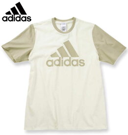 大きいサイズ メンズ adidas アディダス M ESS BL 半袖 Tシャツ オフホワイト 4XLT 6XLT 送料無料