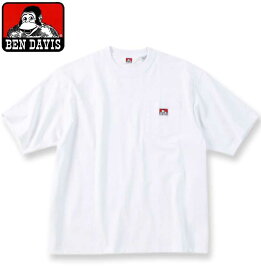 【全品ポイント5倍】大きいサイズ メンズ BEN DAVIS BEN'S ポケット付 半袖 Tシャツ ホワイト 3L 4L 5L 6L 送料無料