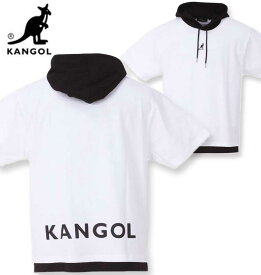 【全品10%OFFクーポン】大きいサイズ メンズ KANGOL カンゴール 半袖Tパーカー ホワイト 3L 4L 5L 6L 7L 8L 送料無料