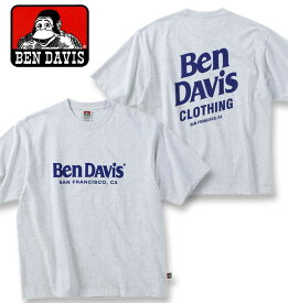 大きいサイズ メンズ BEN DAVIS フロッキーロゴ 半袖 Tシャツ オートミール 3L 4L 5L 6L 送料無料