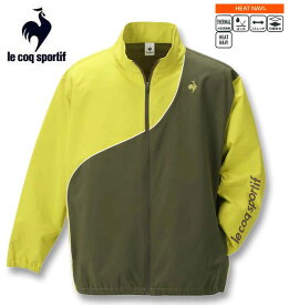 大きいサイズ メンズ LE COQ SPORTIF ヒートナビ クロススタンドジャケット ライム 3L 4L 5L 6L 送料無料