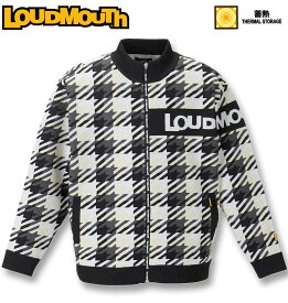 大きいサイズ メンズ LOUDMOUTH(ラウドマウス) 裏蓄熱軽量ニットジャケット ブラック 3L 4L 5L 6L 送料無料