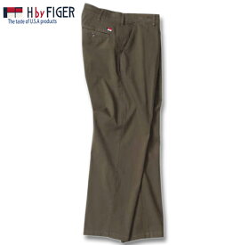 大きいサイズ メンズ H by FIGER(エイチバイフィガー) ストレッチチノパンツ カーキ 100 110 120 130 140 150 160cm 送料無料