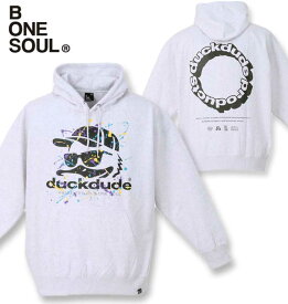 大きいサイズ メンズ b-one-soul DUCK DUDE スプラッシュ プルパーカー オートミール 3L 4L 5L 6L 送料無料