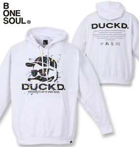 �傫���T�C�Y �����Y b-one-soul(�r�[�����\�E��) DUCK DUDE�X�v���b�V���t�F�C�X�v���p�[�J�[ �z���C�g 3L 4L 5L 6L ��������