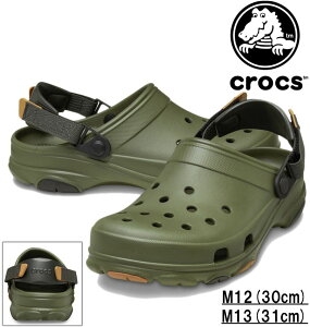 �傫���T�C�Y �����Y crocs �N���b�N�X �T���_�� (ALL TERRAIN CLOG) �A�[�~�[�O���[�� M12/30cm M13/31cm ��������