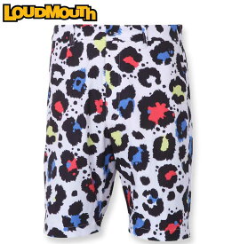 大きいサイズ メンズ LOUDMOUTH ラウドマウス ストレッチツイル柄ハーフパンツ ネオンレオパード 100cm 105cm 110cm 115cm 120cm 130cm 送料無料