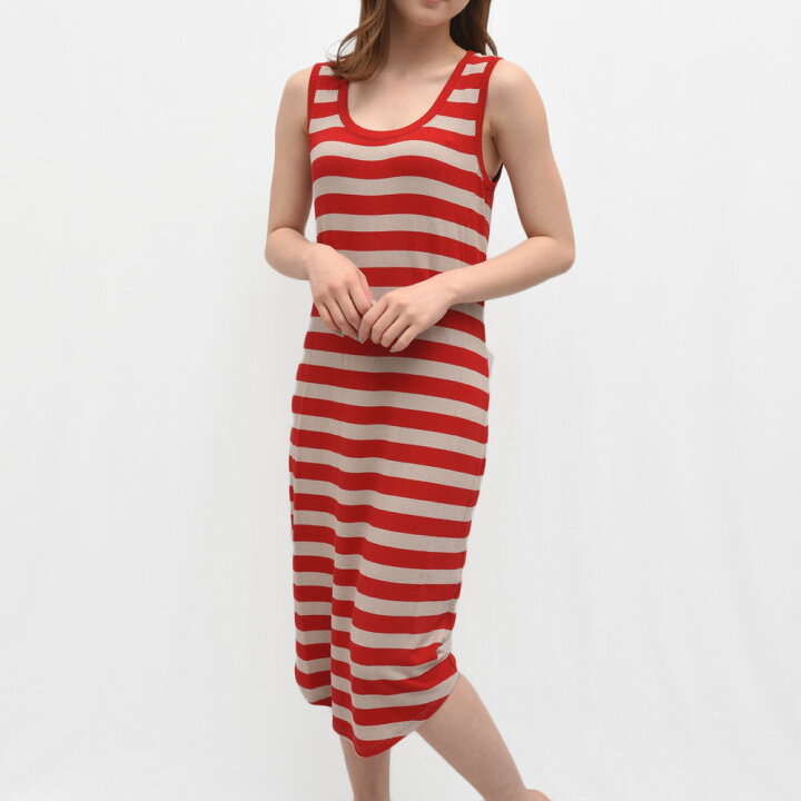 楽天市場 Three Dots スリードッツ Oe5909 ノースリーブ ボーダーワンピース レディース 正規品 Biglietteria