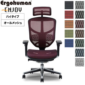 エルゴヒューマン エンジョイ ハイタイプ EJ-HAM オフィスチェア パソコンチェア デスクチェア Ergohuman Enjoy リクライニング ハイバック メッシュ テレワーク 椅子 おしゃれ 送料無料