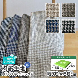 10枚まで1送料／ワイドサイズ／椅子 生地 単品 ブルテリアチェック 幅70×60cm 1脚分カット済 柄 布地 張替え イス 張り替え いす おしゃれ 張り生地 国産 サンゲツ チェア 座面 修理 張地 張り生地 北欧 椅子張替え 椅子の張り替え 椅子の張替え