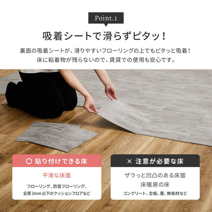 楽天市場】置くだけ フロアタイル ストーン調 約30.5×30.5cm 120枚入り 