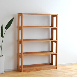 ブックシエル100 杉工場 幅100cm オール天然木 日本製 ブックシェルフ アルダー材 オイル仕上げ 天然木 ナチュラル 本棚 書棚 完成品 国産