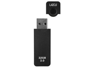 Lazos �L���b�v��USB�t���b�V�������� �u���b�N 32GB L-US32-CPB�@��������